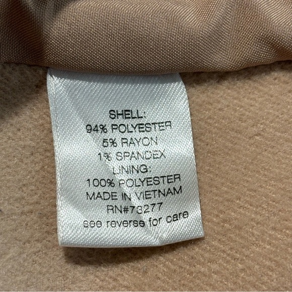 ELIZABETH and JAMES Sz L Coat Partly Lined Oversized Belted Peek Lapel Pockets - Picture 10 of 12